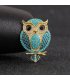 XSB293 - Cute Rhinestone Owl Brooch 